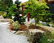 Magnolia garden passageway