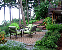 Seating area on the patio