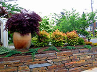 Montana Rustic ledgestone retaining wall